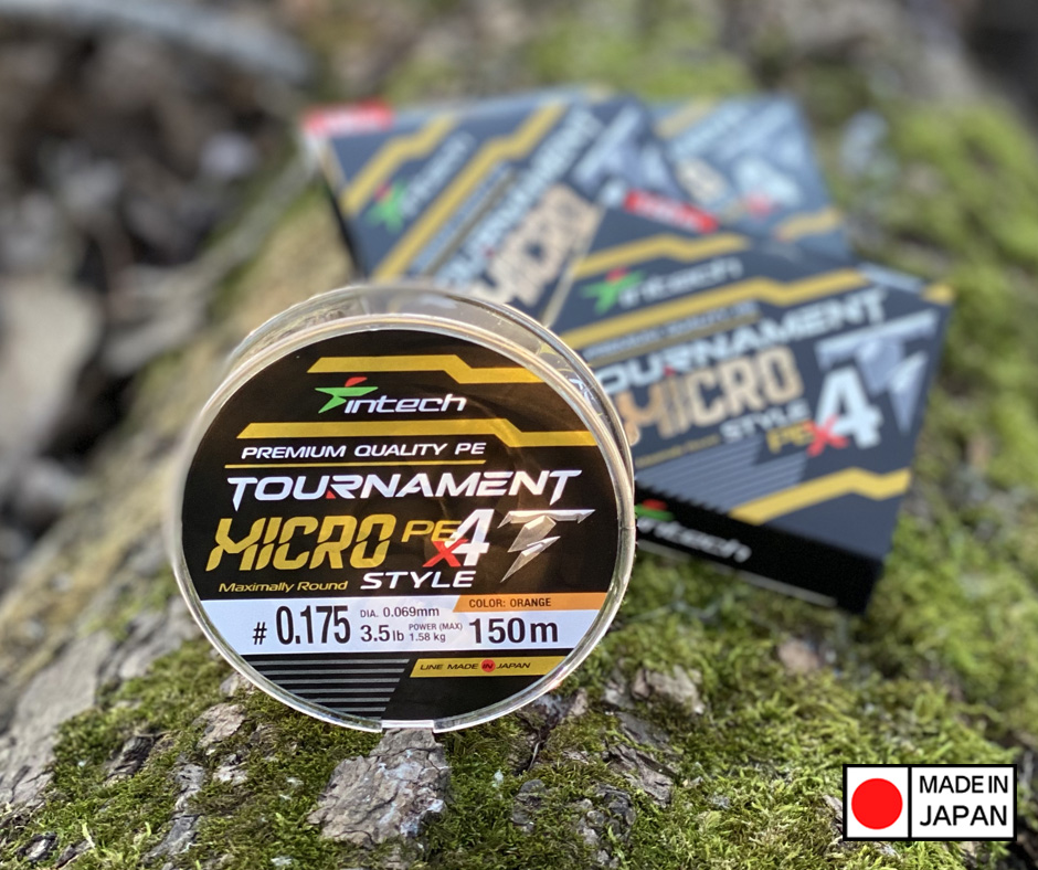 Obrázok produktu Šnúra INTECH Tournament Micro Style PE X4 #0,5 (0,117mm) Orange – 150m