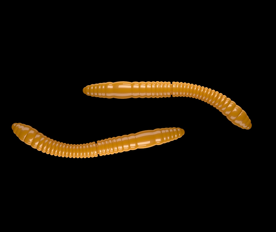 Obrázok produktu LIBRA LURES Fatty D’Worm Tournament 55 – Dark Yellow 008 (Krill) – 12ks/bal