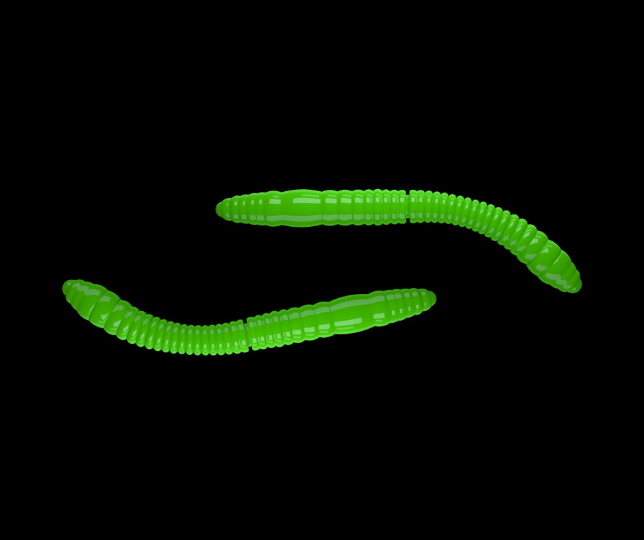 Obrázok produktu LIBRA LURES Fatty D’Worm Tournament 55 – Hot Green 026 (Krill) – 12ks/bal