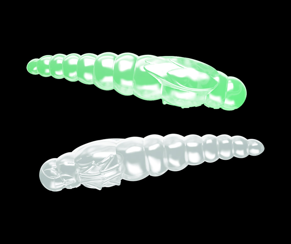 Obrázok produktu LIBRA LURES Largo Slim 28 – Glow UV green 001 (Krill) – 15ks/bal