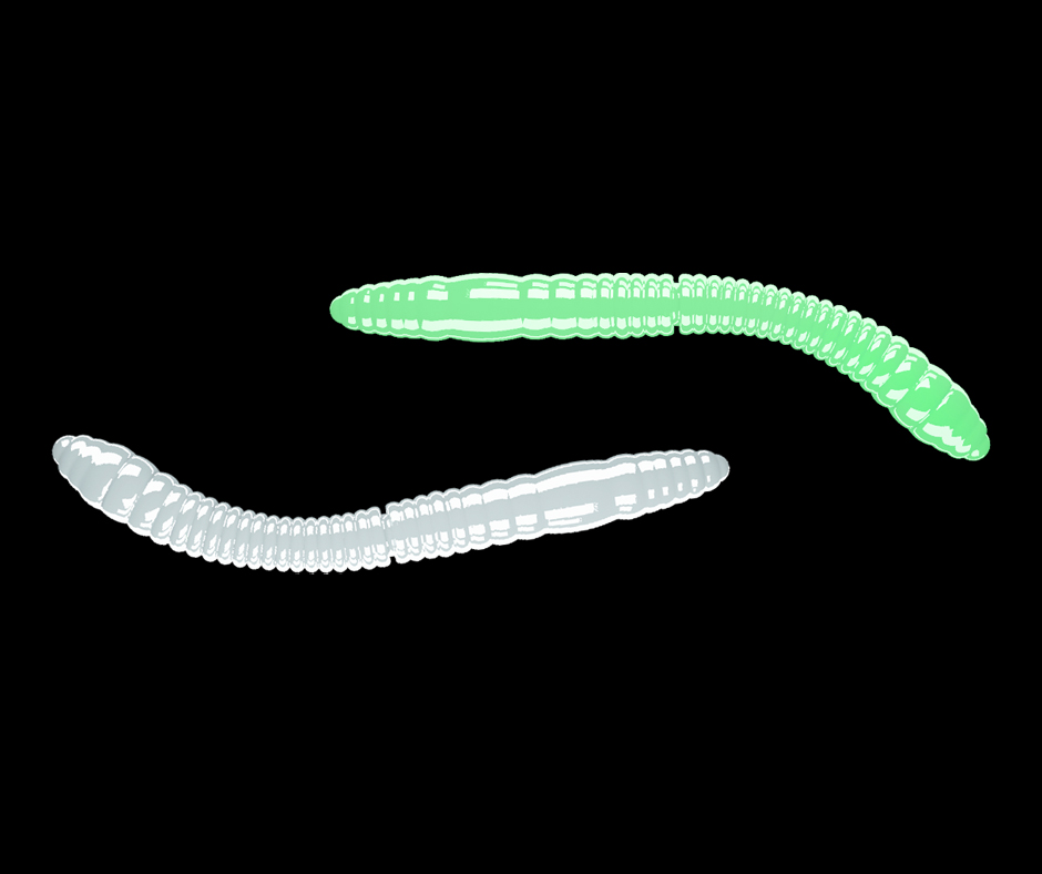 Obrázok produktu LIBRA LURES Fatty D’Worm Tournament 55 – Glow UV green 000 (Krill) – 12ks/bal