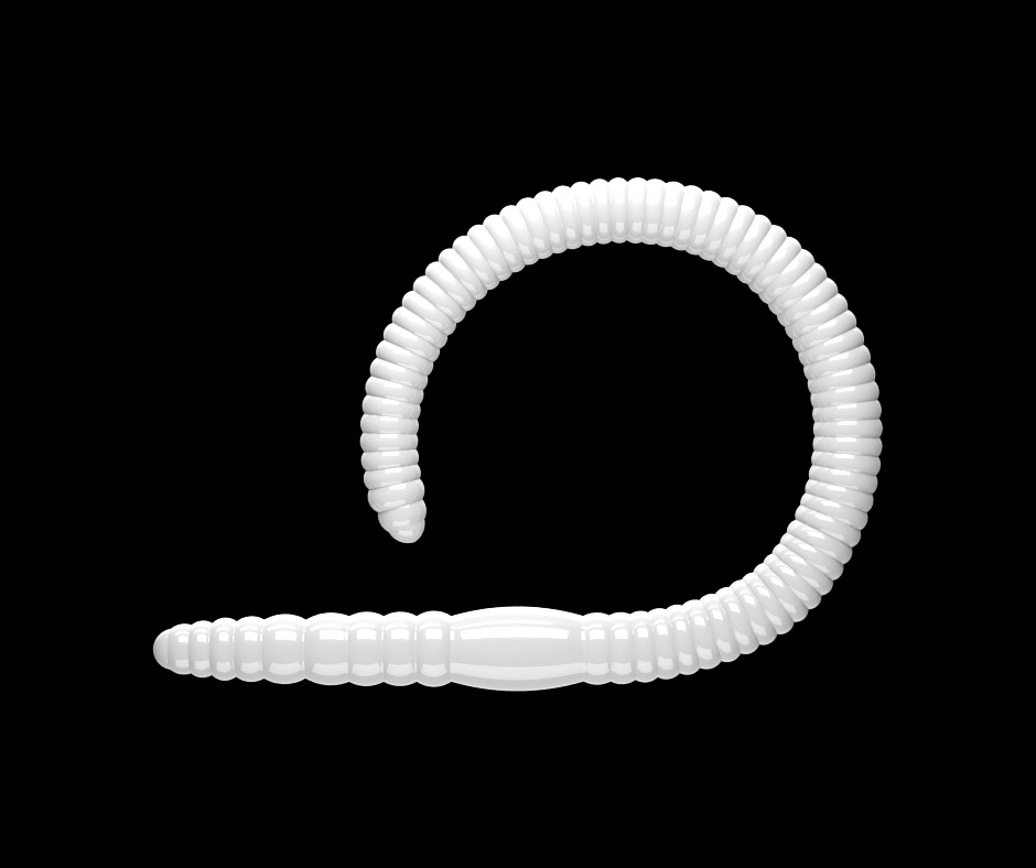 Obrázok produktu LIBRA LURES Flex Worm 95 – White 001 (Cheese) – 10ks/bal