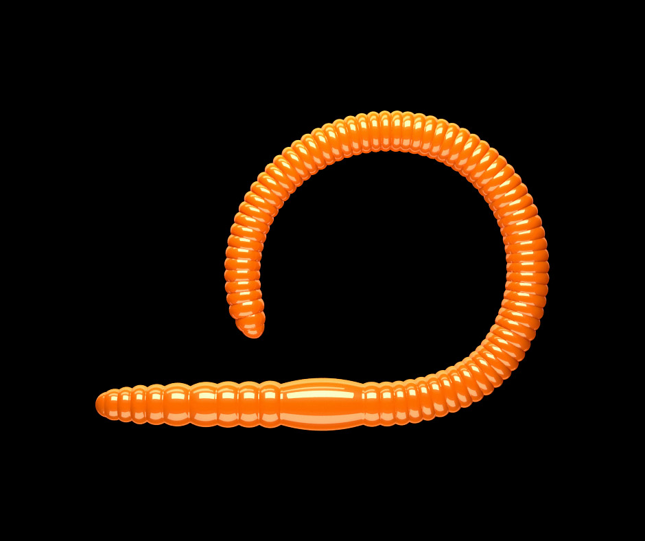 Obrázok produktu LIBRA LURES Flex Worm 95 – Hot Orange 011 (Cheese) – 10ks/bal