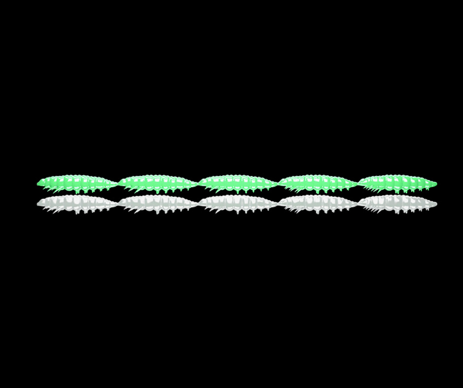 Obrázok produktu LIBRA LURES Larva Multi 5×25 – Glow UV green 000 (Cheese) – 5x5ks/bal