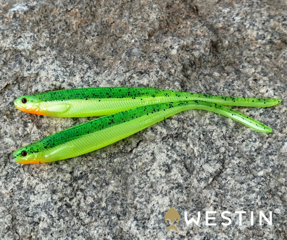 Obrázok produktu WESTIN ShadTeez Pin-Tail 11cm – Lime Chartreuse – 2ks/bal