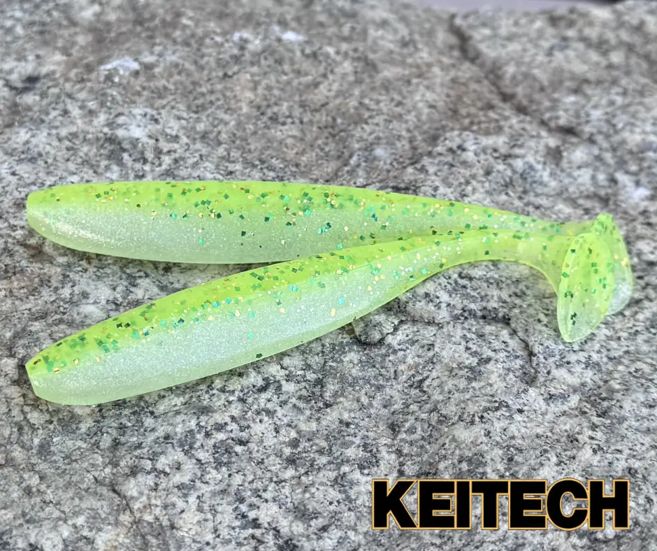 Obrázok produktu KEITECH Easy Shiner 3″- 7,62cm – Lime Chart Shad – 10ks/bal