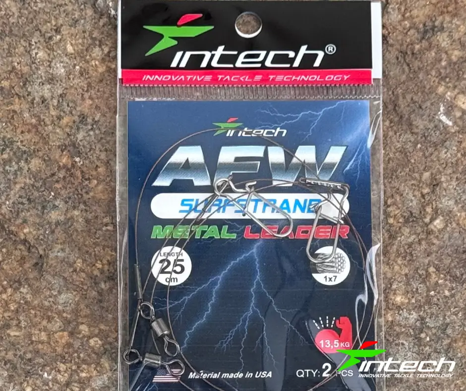 Obrázok produktu Oceľové lanko INTECH AFW Surfstrand 1×7 25cm – 0,34mm – 13,5kg/2ks